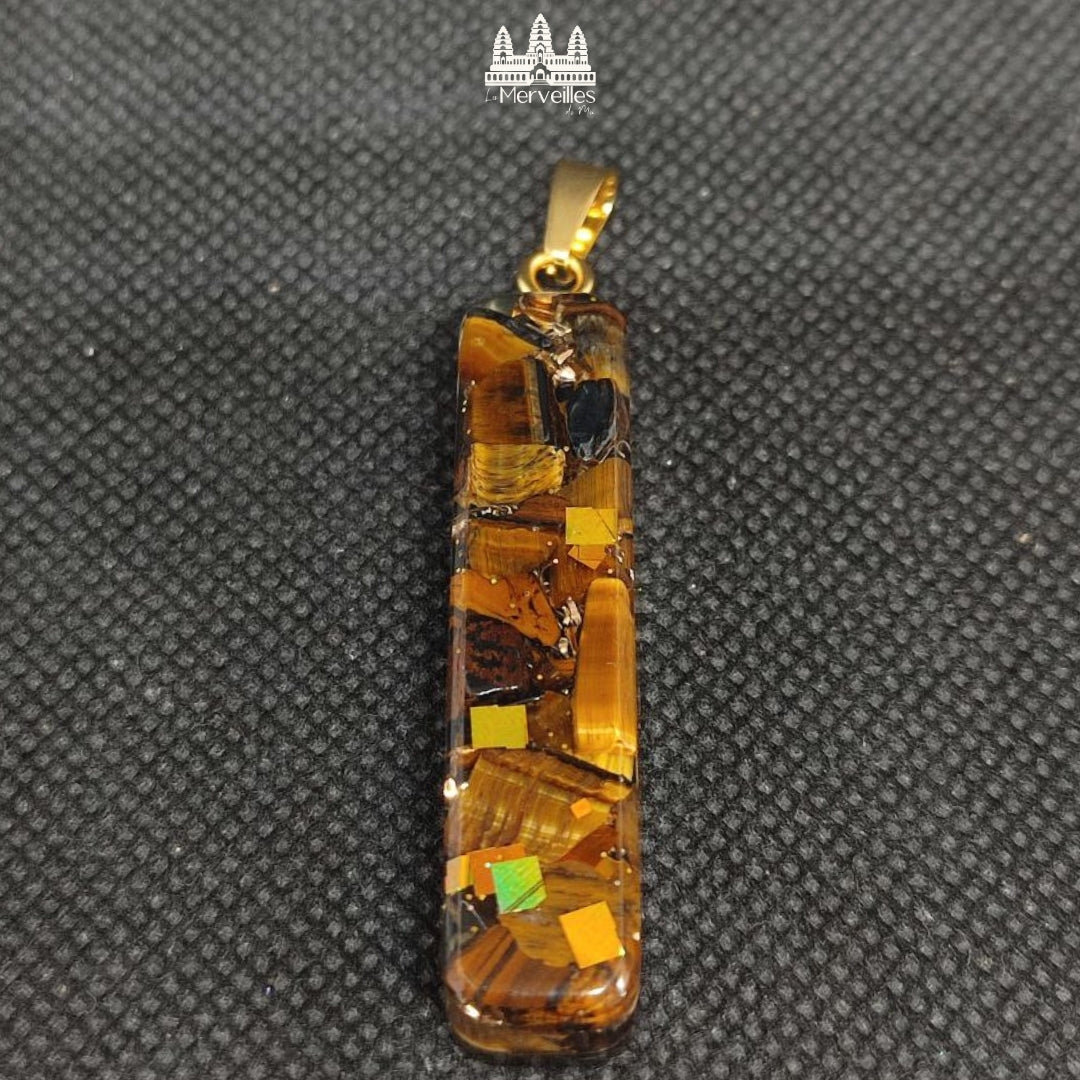 Pendentif Orgonite Amulette – Œil de Tigre