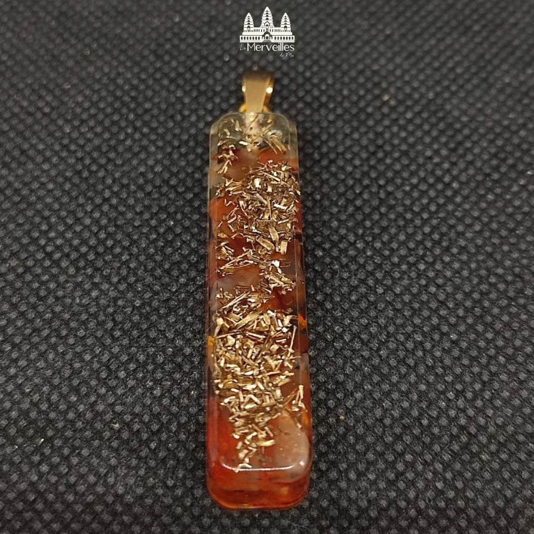 Pendentif Orgonite Amulette – Cornaline