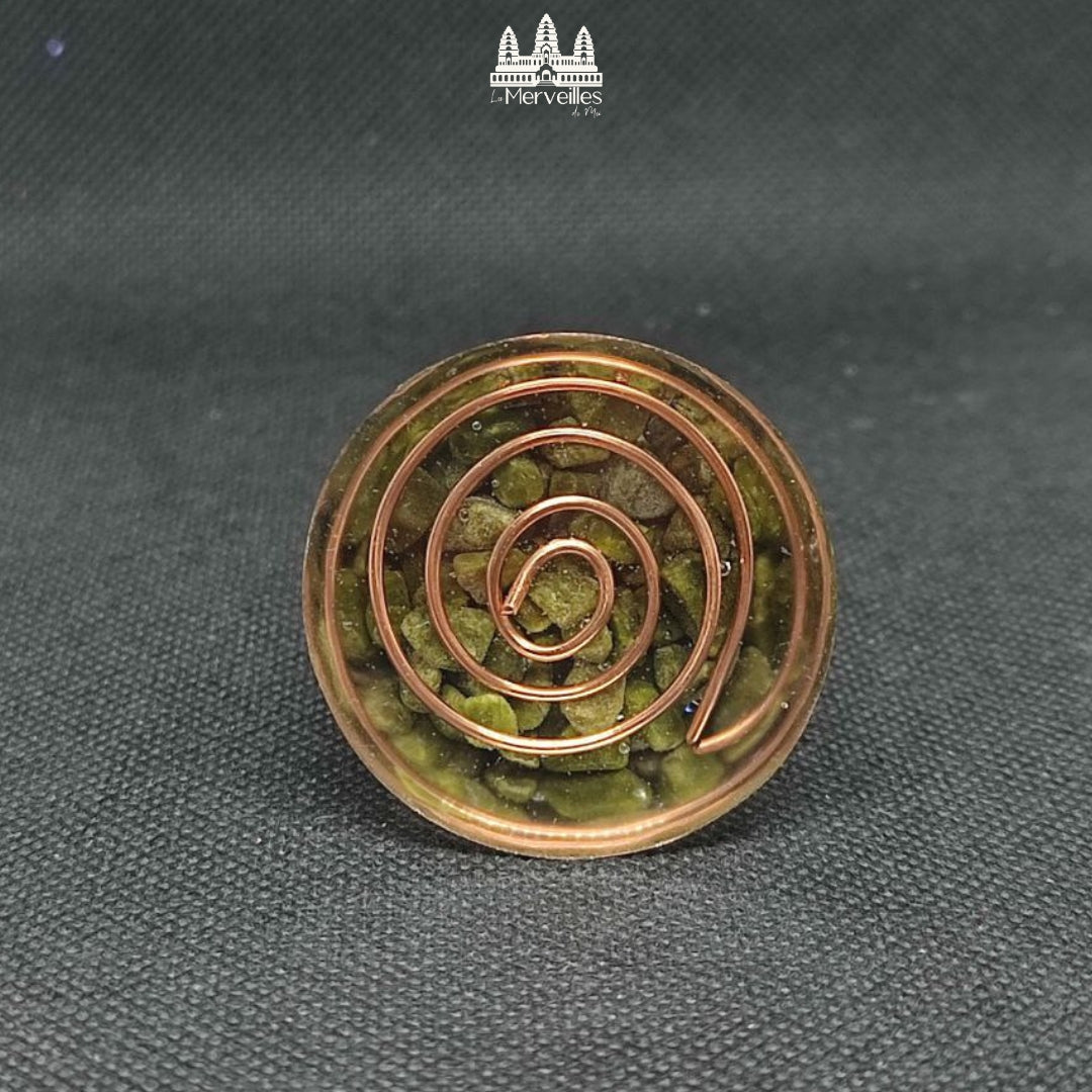 Orgonite Conique - Labradorite & Jaspe Paysage & Epidote