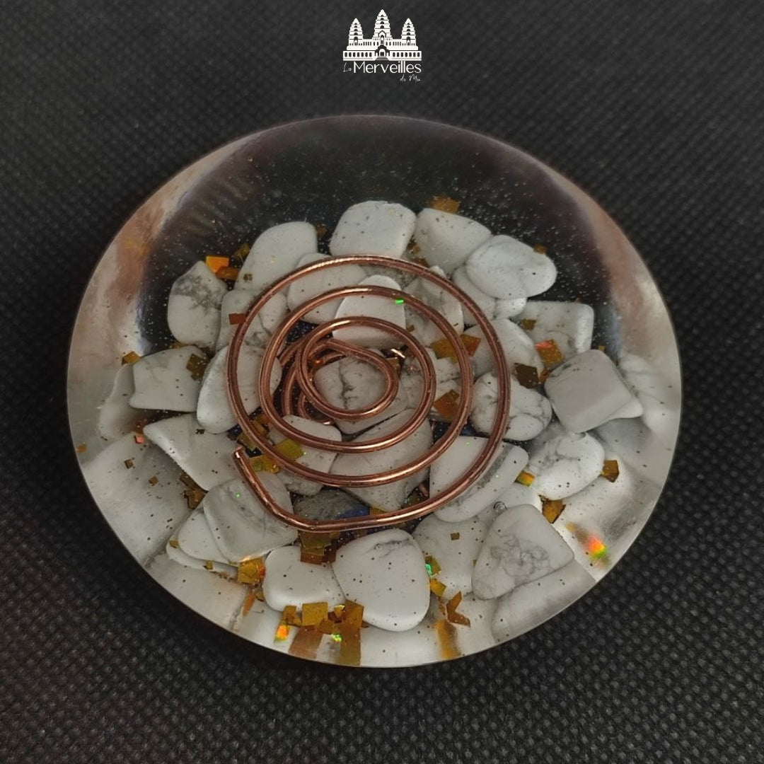 Orgonite dôme – Lapis Lazuli & Howlite