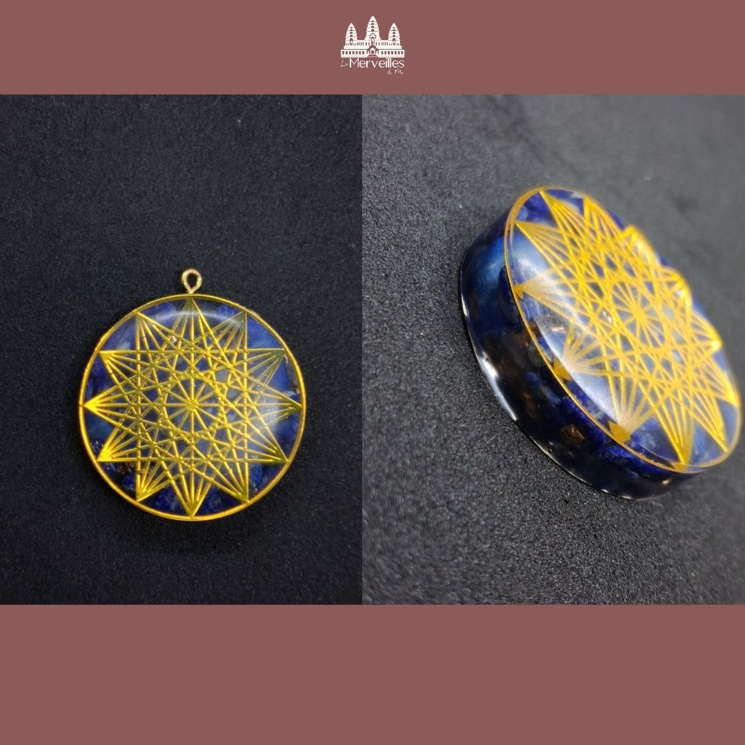 Pendentif Orgonite – Lapis Lazuli & Étoile à 13 Pointes