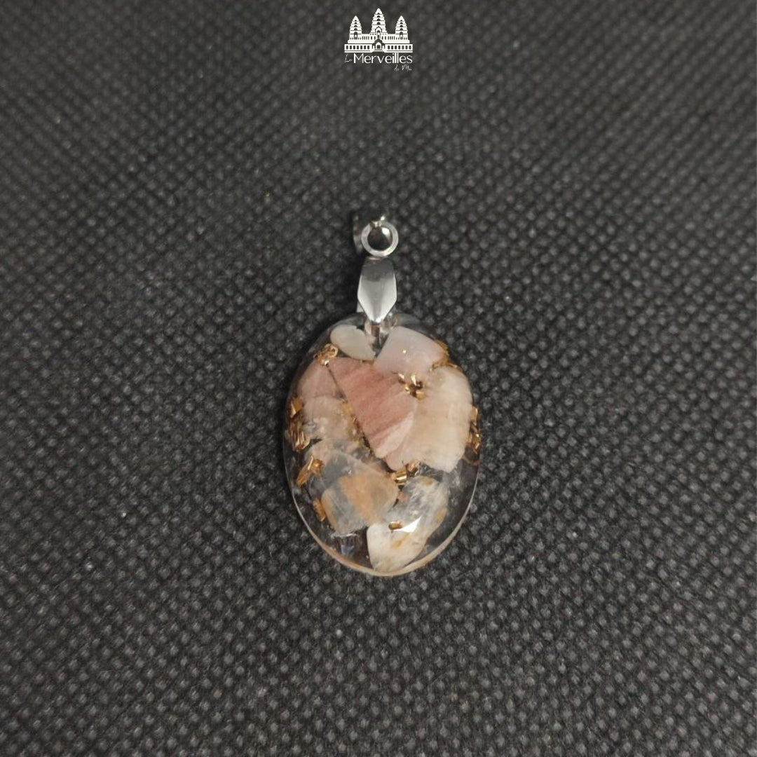 Pendentif orgonite Pierres de Lune ( Petit format )