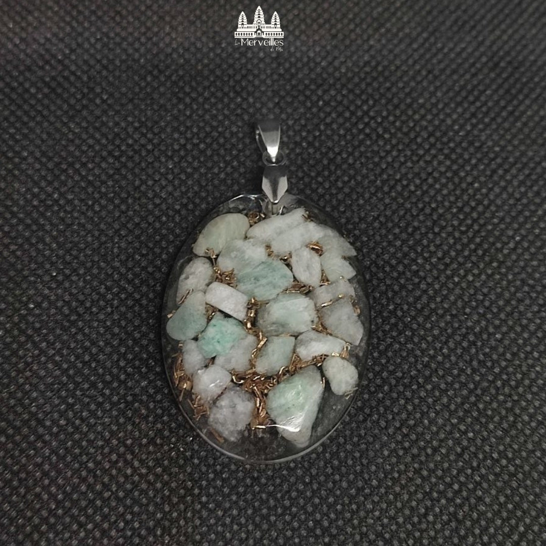 Pendentif orgonite Amazonite ( Grande format )