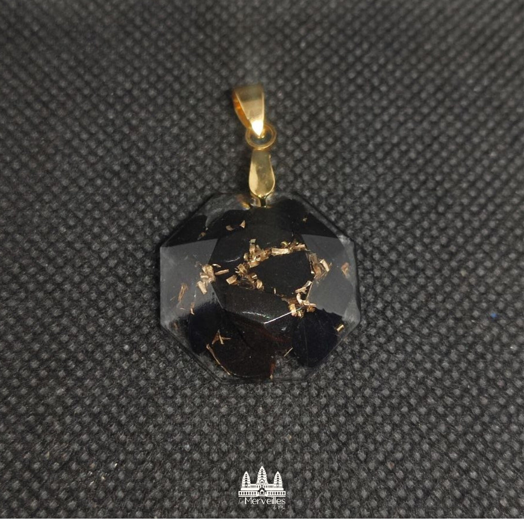 Pendentif orgonite Tourmaline Noire ( Petit format )