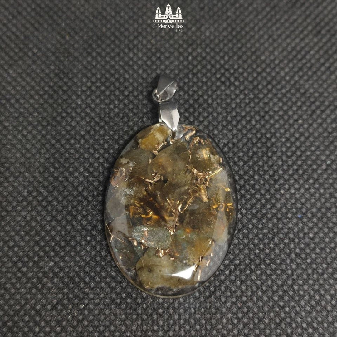 Pendentif orgonite Labradorite (Moyen format )