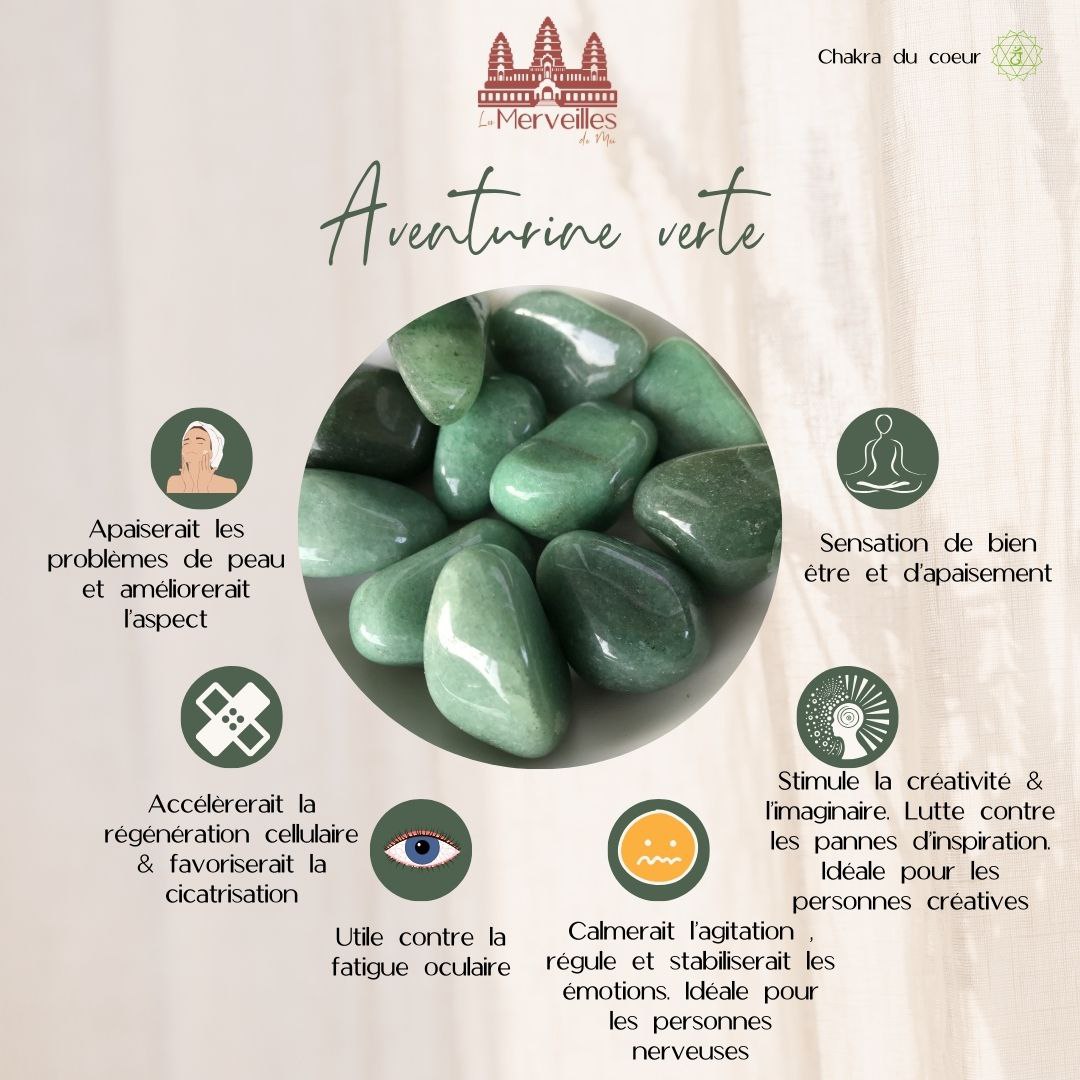 Orgonite cône – Aventurine Verte, Agate Mousse & Jaspe Rouge