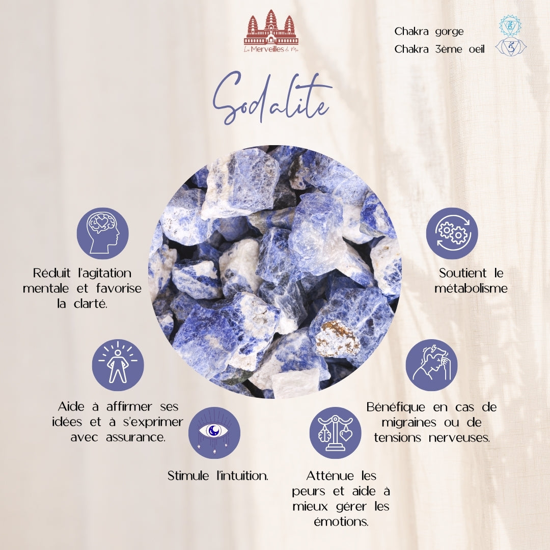 Orgonite de Poche Galet – Sodalite & Chakra Couronne