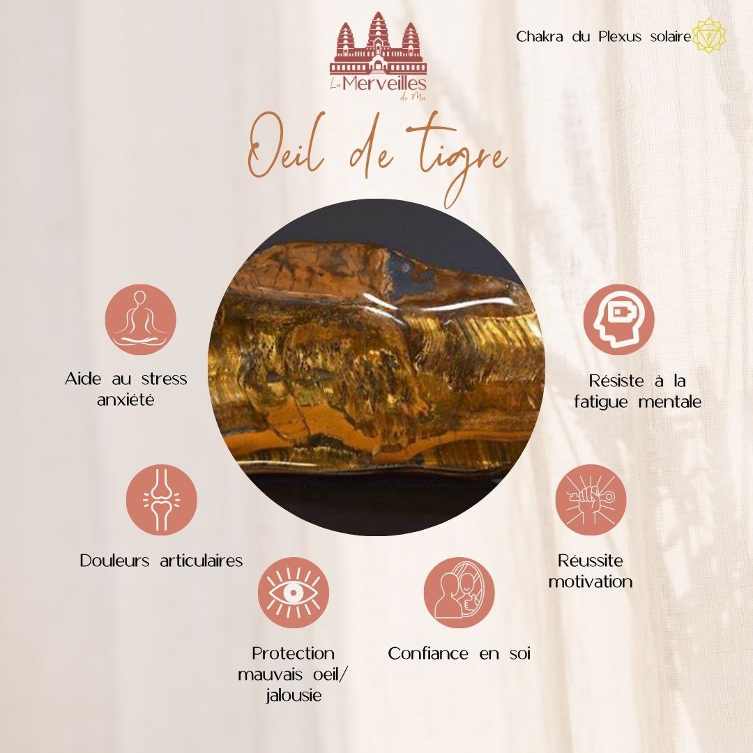Orgonite conique – Œil de Tigre, Pyrite & Œil de Nazar