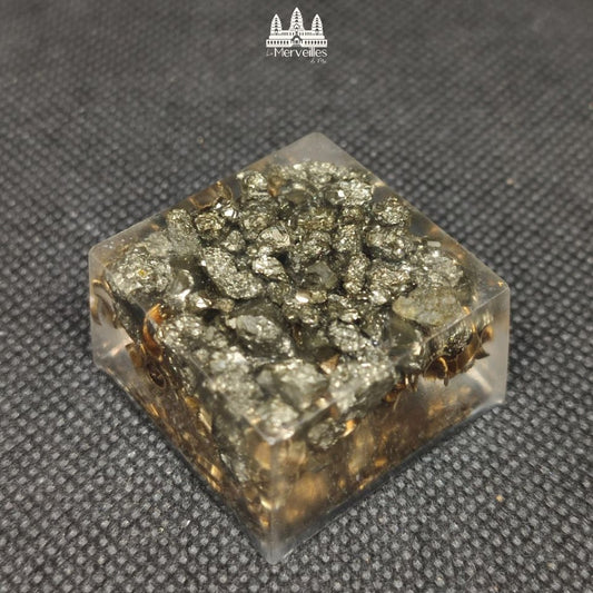 Orgonite de Poche – Pyrite Cubique