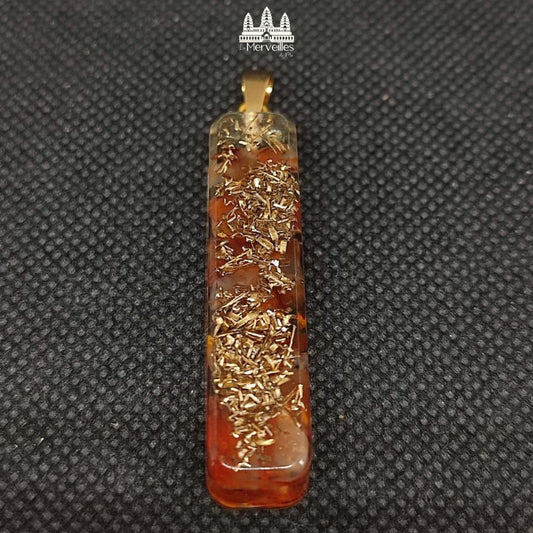 Pendentif Orgonite Amulette – Cornaline