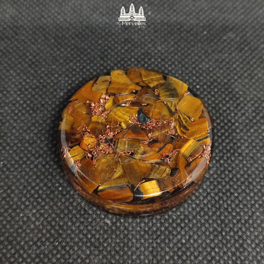 Orgonite de poche Oeil de tigre / Symbole Chakra Racine