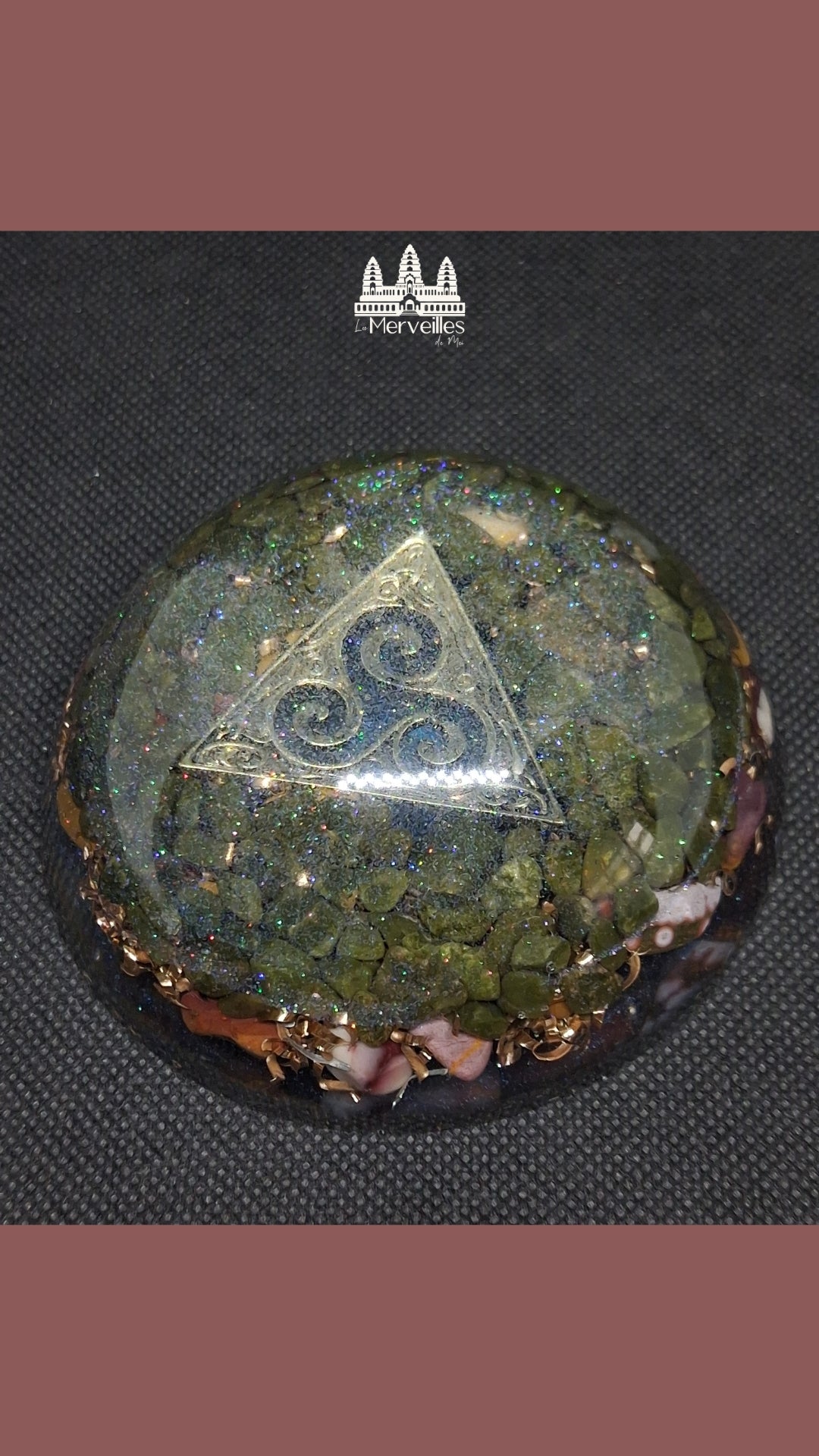 Orgonite Dôme – Équilibre & Vitalité (Triskel)