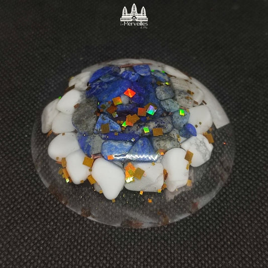 Orgonite dôme – Lapis Lazuli & Howlite