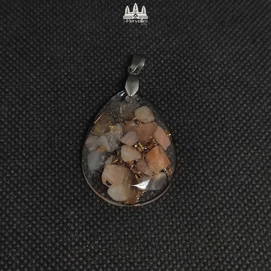 Pendentif orgonite Pierres de Lune ( Moyen format )