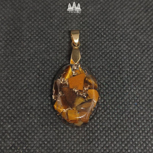 Pendentif orgonite Oeil de tigre ( Petit format )