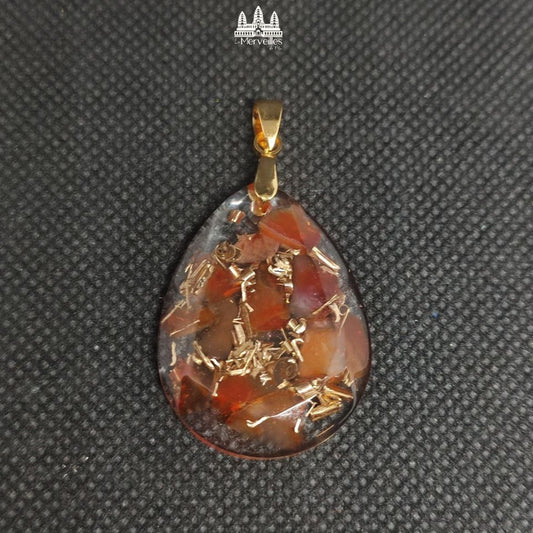 Pendentif orgonite Cornaline ( Moyen format )