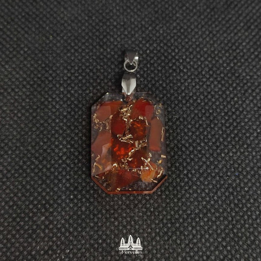 Pendentif orgonite Cornaline ( Petit format )