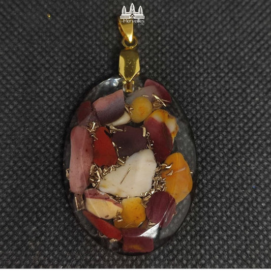 Pendentif orgonite Jaspe Mokaite ( Grand format )