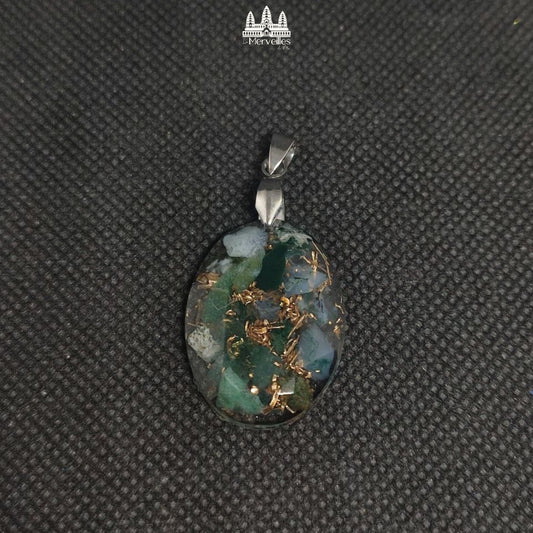 Pendentif orgonite Agate Arbre d'Inde ( petit format )