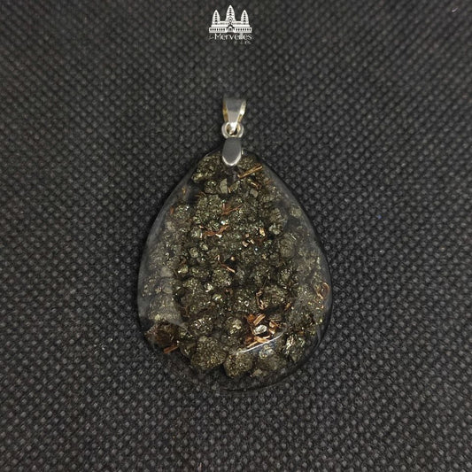 Pendentif Orgonite Pyrite ( Grand format )