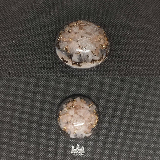 Orgonite de Poche Quartz Rose / symbole Chakra de la gorge