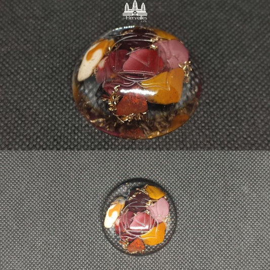 Orgonite de poche Jaspe Mokaite / symbole Chakra Racine