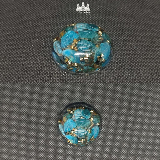 Orgonite de poche Apatite Bleue / symbole Chakra Racine