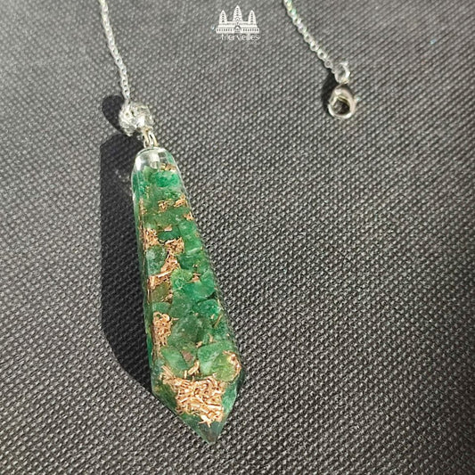 Pendule Orgonite – Aventurine Verte (Grand Format)